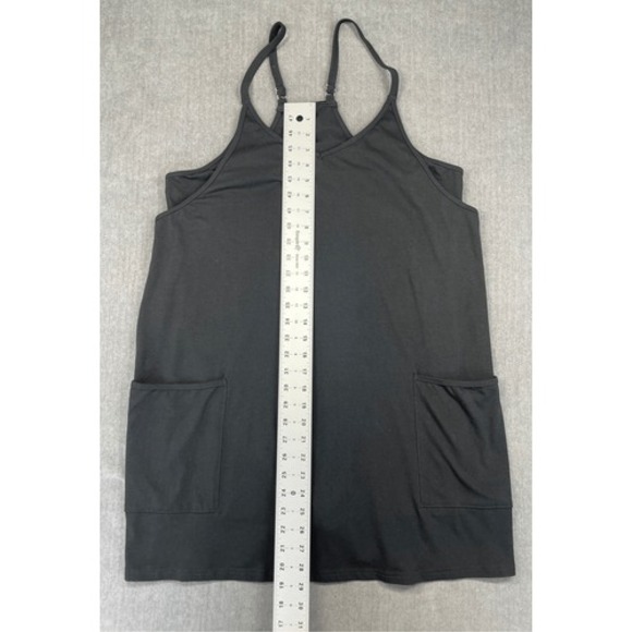 Athletic Romper Dress Built In Shorts Size XL Black Athleisure Sporty Casual - Picture 7 of 8